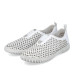 Dámske biele perforované slip-on tenisky Rieker Dámske biele perforované slip-on tenisky Rieker