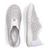 Dámske biele perforované slip-on tenisky Rieker Dámske biele perforované slip-on tenisky Rieker