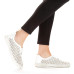 Dámske biele perforované slip-on tenisky Rieker Dámske biele perforované slip-on tenisky Rieker