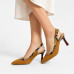 Dámske koňakové slingback lodičky Hispanitas s hadím vzorom Dámske koňakové slingback lodičky Hispanitas s hadím vzorom