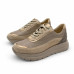 Dámske béžové kožené sneakers Kampa na platforme Dámske béžové kožené sneakers Kampa na platforme