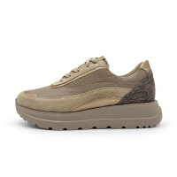 Dámske béžové kožené sneakers Kampa na platforme