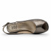 Dámske kožené metalické slingback sandále na platforme Dámske kožené metalické slingback sandále na platforme