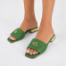 Dámske elegantné zelené šľapky Olivia Shoes Dámske elegantné zelené šľapky Olivia Shoes