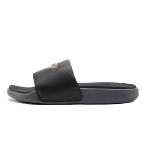 Pánske čierne šľapky Skechers s logom