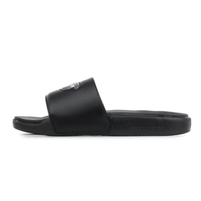 Pánske šľapky Skechers s logom čierne Pánske šľapky Skechers s logom čierne