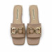 Dámske kožené šľapky Olivia Shoes so zlastou ozdobou Dámske kožené šľapky Olivia Shoes so zlastou ozdobou