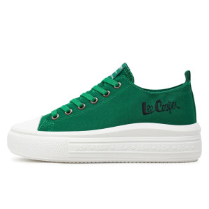 Dámske zelené plátenky na platforme Lee Cooper