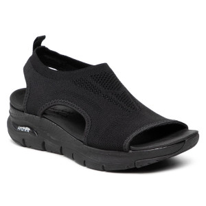 Dámske čierne sandále Skechers Arch Fit City Catch