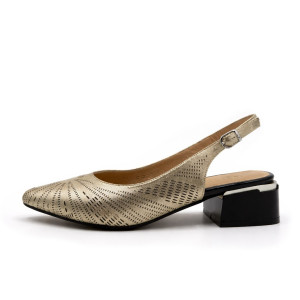 Dámske zlaté slingback lodičky Guero