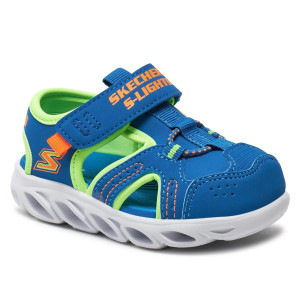 Chlapčenské blikajúce sandále modré Skechers HYPNOSPLASH