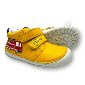 Žlté topánky D.D. STEP na suchý zips BAREFOOT
