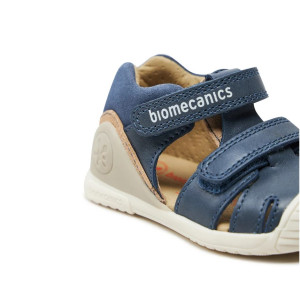 Detské béžové sandále Biomecanics s plnou špicou