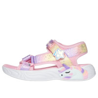 Dievčenské led sandále Unicorn Dreams Skechers ružové