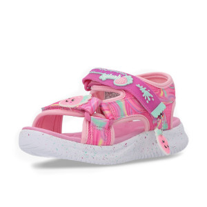 Ružové detské sandále Skechers
