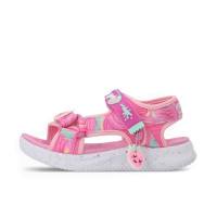 Ružové detské sandále Skechers