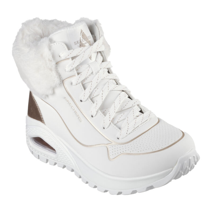 Dámske zimné topánky Skechers bielo zlaté Dámske zimné topánky Skechers bielo zlaté