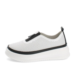 Dámske biele slip-on mokasíny Artiker
