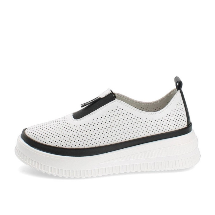 Dámske biele slip-on mokasíny Artiker Dámske biele slip-on mokasíny Artiker