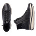 Dámske čierne kožené členkové topánky Rieker