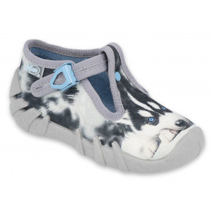 Detské papuče pre dievčatká s husky 