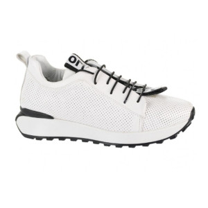 Biele kožené sneakersy Olivia Shoes