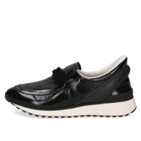 Dámske čierne lakované slip on tenisky Caprice