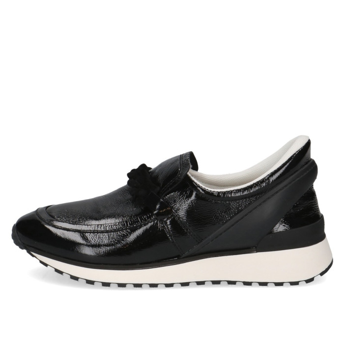 Dámske čierne lakované slip on tenisky Caprice Dámske čierne lakované slip on tenisky Caprice