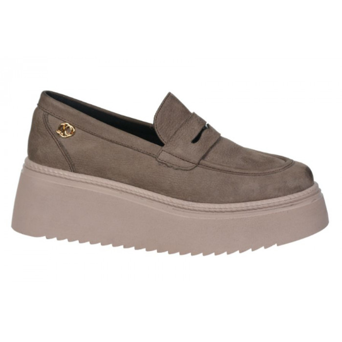Dámske kožené sivo-hnedé mokasíny Olivia Shoes Dámske kožené sivo-hnedé mokasíny Olivia Shoes