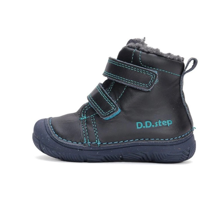 Detské zimné modré členkové čižmy D.D.Step Detské zimné modré členkové čižmy D.D.Step