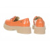 Lakované oranžové poltopánky Olivia Shoes