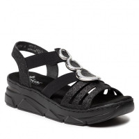 Pohodlné sandále čierne Rieker