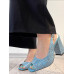 Modré sandále Epica s podpätkom
