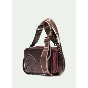 Dámska bordovo metalická crossbody kabelka Hispanitas