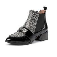 Dámske kožené topánky Hispanitas s tweed vzorom Dámske kožené topánky Hispanitas s tweed vzorom
