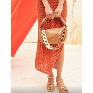 Hnedá CROSSBODY KABELKA HISPANITAS s retiazkou