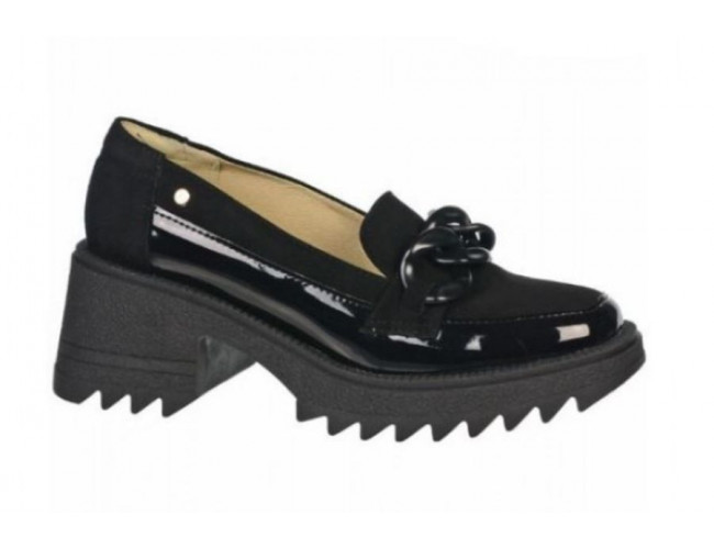 Dámske kožené čierne mokasíny Olivia Shoes 