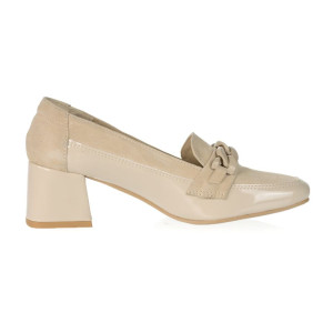 Dámske béžové mokasíny Olivia Shoes z brúsenej kože
