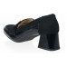 Dámske čierne mokasíny Olivia Shoes z brúsenej kože