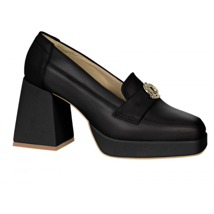 Dámske čierne lodičky s hrubým opätkom Olivia Shoes Dámske čierne lodičky s hrubým opätkom Olivia Shoes