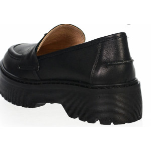 Dámske kožené mokasíny Olivia Shoes v čiernej farbe