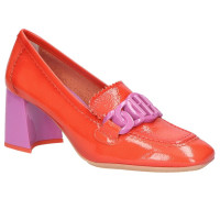 HISPANITAS KOŽENÉ LODIČKY NA VYSOKOM PODPÄTKU ORANŽOVÉ