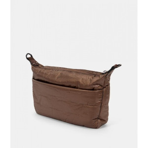 Dámska hnedá lesklá crossbody kabelka Pepe moll