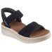 Dámske čierne slip-ins sandále na platforme Skechers Dámske čierne slip-ins sandále na platforme Skechers