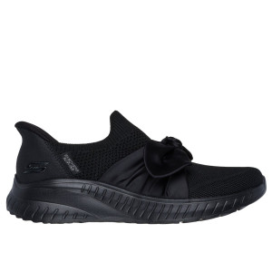 Dámske slip-in tenisky s mašľou Skechers čierne