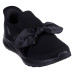 Dámske slip-in tenisky s mašľou Skechers čierne Dámske slip-in tenisky s mašľou Skechers čierne