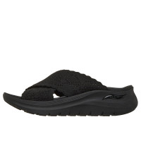 Dámske čierne šľapky sKechers Arch Fit