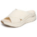 Dámske biele šľapky Skechers Arch Fit Dámske biele šľapky Skechers Arch Fit