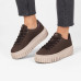 Dámske hnedé sneakers Tamaris na platforme