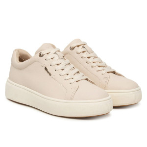 Dámske kožené krémové sneakers Tamaris